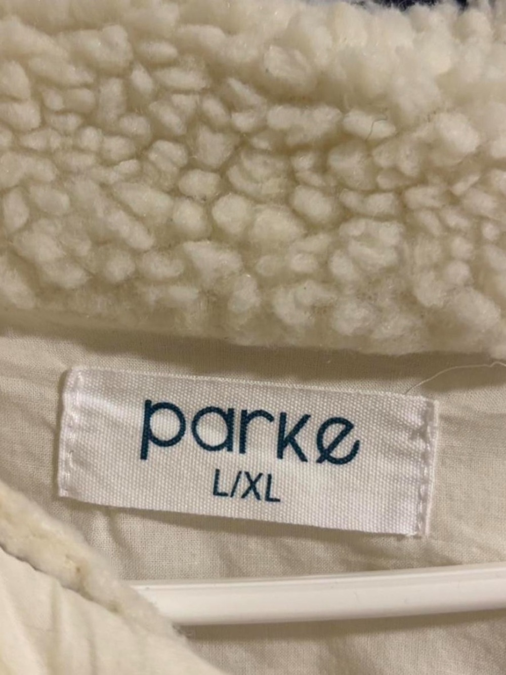 Parke Pullover Fleece Cream Sherpa Jacket Size L/Xl Pretty Warm Cozy Sweater View 5